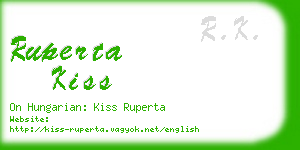 ruperta kiss business card